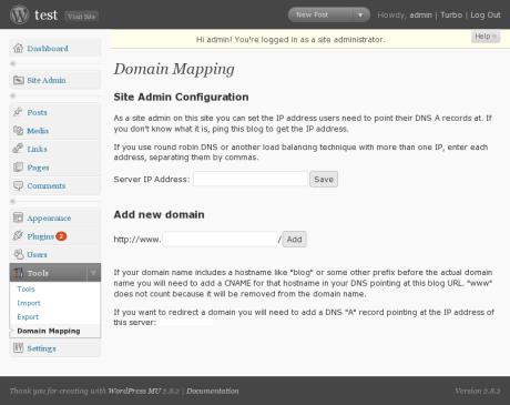 WordPressMU Domain Mapping