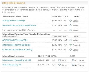 AT&T Mobility Roaming Plan Options
