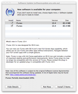 OS X Lion duplicate updates