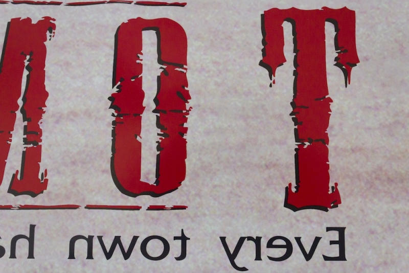 Closeup of Tombstone logo (back side)