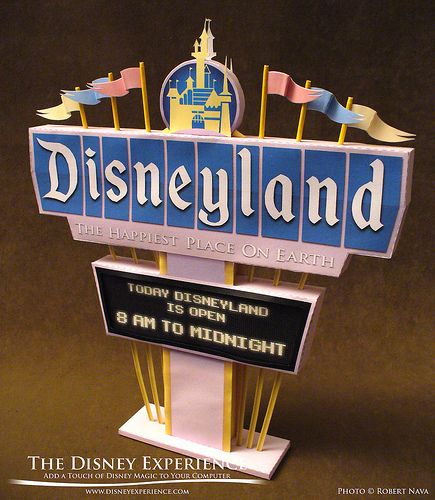 Disneyland paper marquee