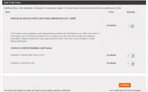 Lady Gaga extra costs for concert