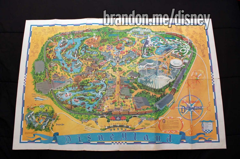 1968 Disneyland Park Map Wall Poster