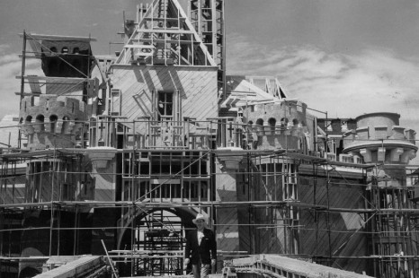 Mysterious Brass Spike Behind Sleeping Beauty Castle in Disneyland