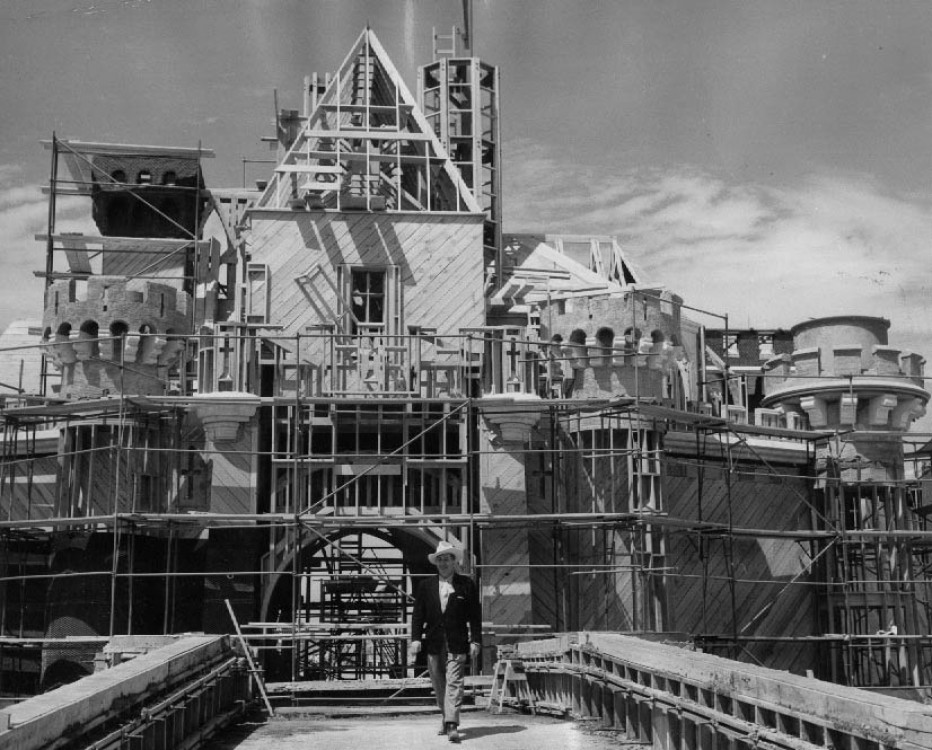 Mysterious Brass Spike Behind Sleeping Beauty Castle in Disneyland