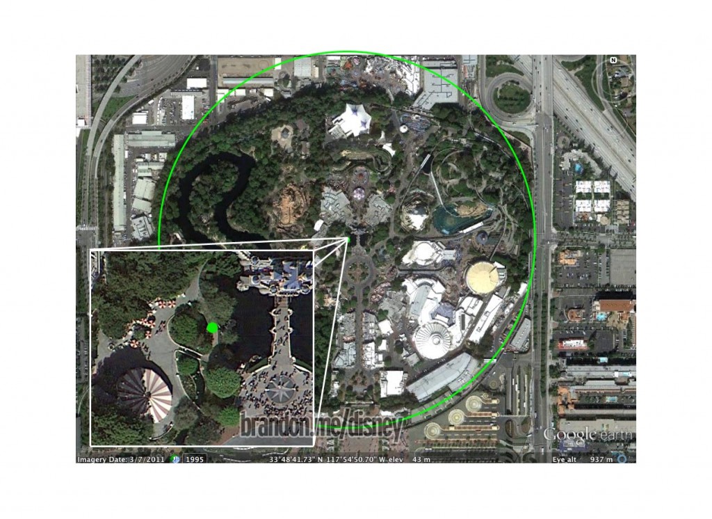 True center of Disneyland