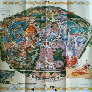 1995 Disneyland Map – 40th Anniversary Wall Map with Errors