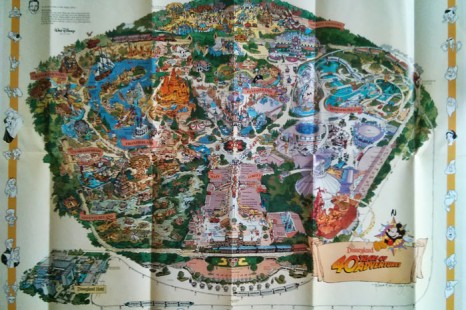 1995 Disneyland Map – 40th Anniversary Wall Map with Errors