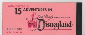 Disneyland ticket book 1959