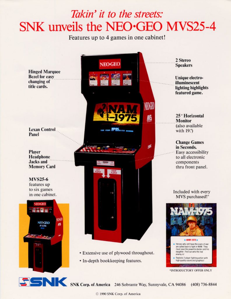 Flyer SNK Neo Geo MVS System Arcade - Original Japon Chirashi