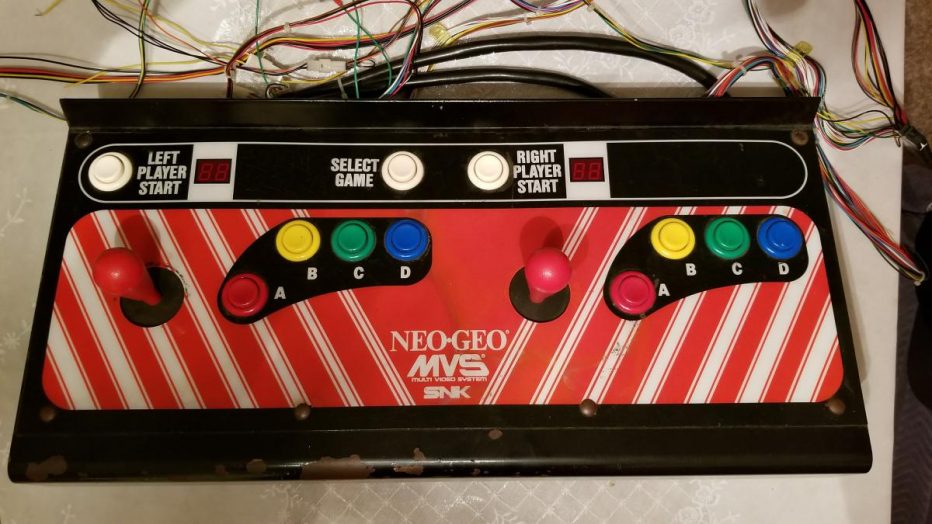 Neo Geo Control Panel for Big Red Cabinet Restoration